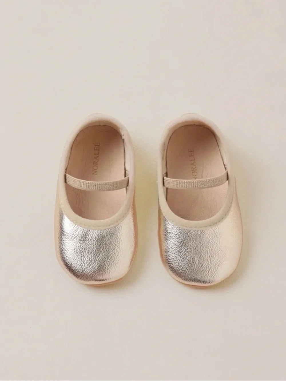 Noralee Metallic Rose Gold Baby Mary Jane Shoes